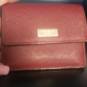 Maroon  Late Spade wallet